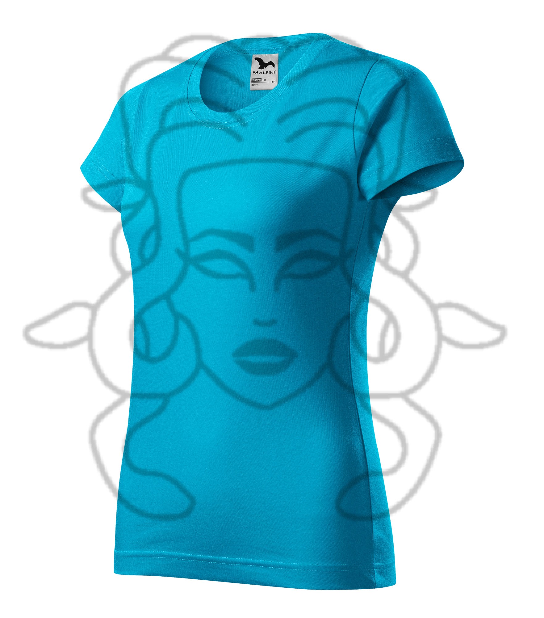 Basic tričko W - tyrkysová (44) - XS